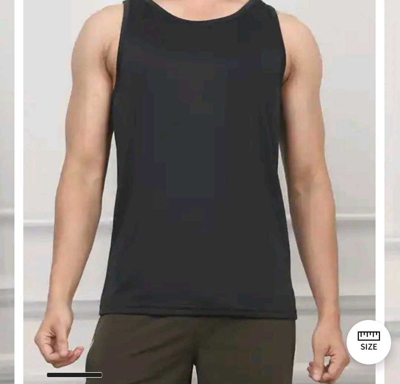 Men's Black Sleeveless Tank Top