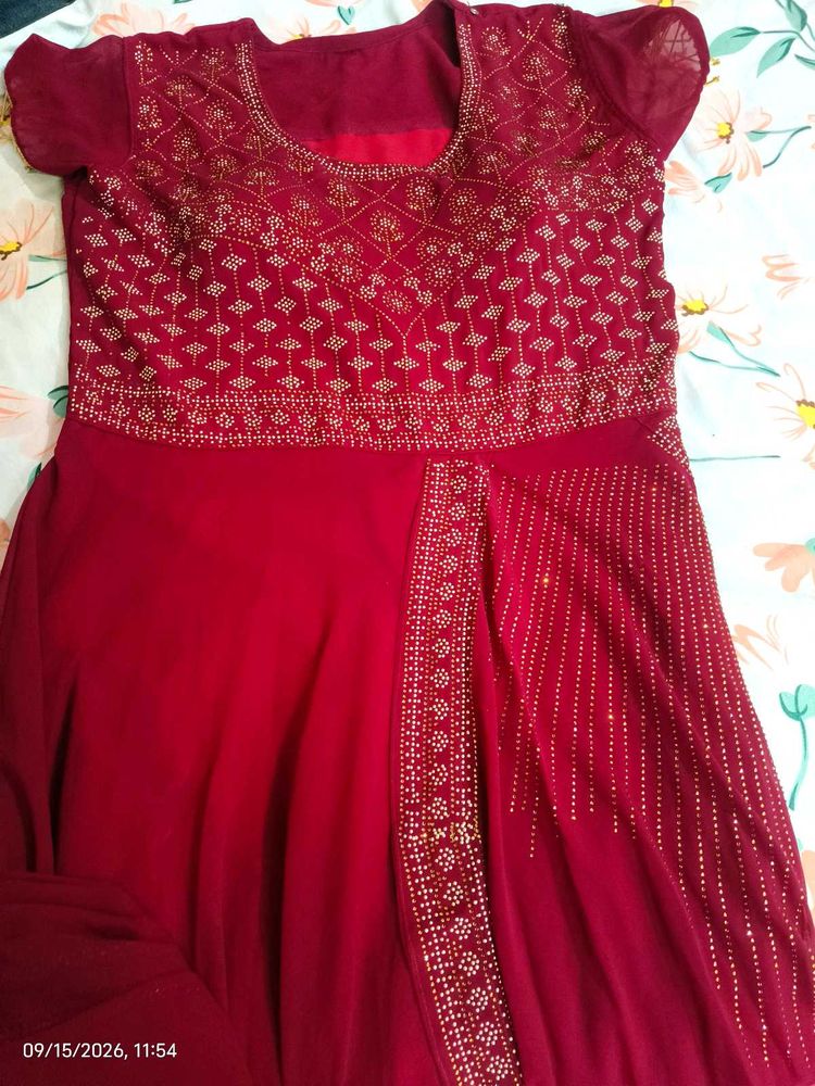 Stunning Red Embellished Gown