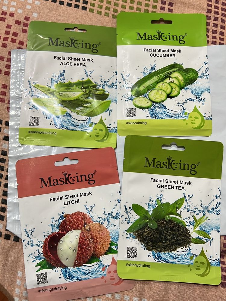 Combo Of 4 Sheet Masks!!