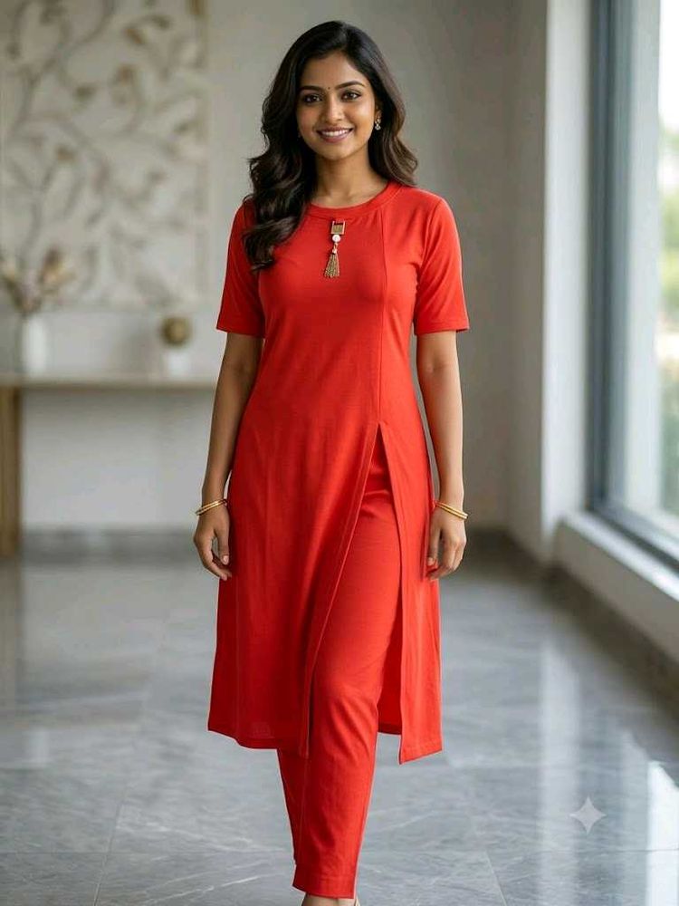 Vibrant Rust dress