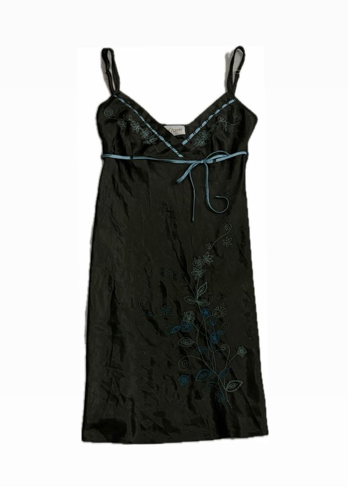 vintage  Elegant Black Slip Dress