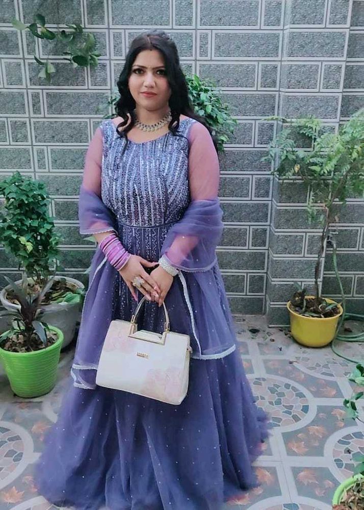 Embellished Purple Gown