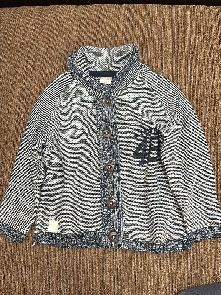 Boys Blue Knit Cardigan