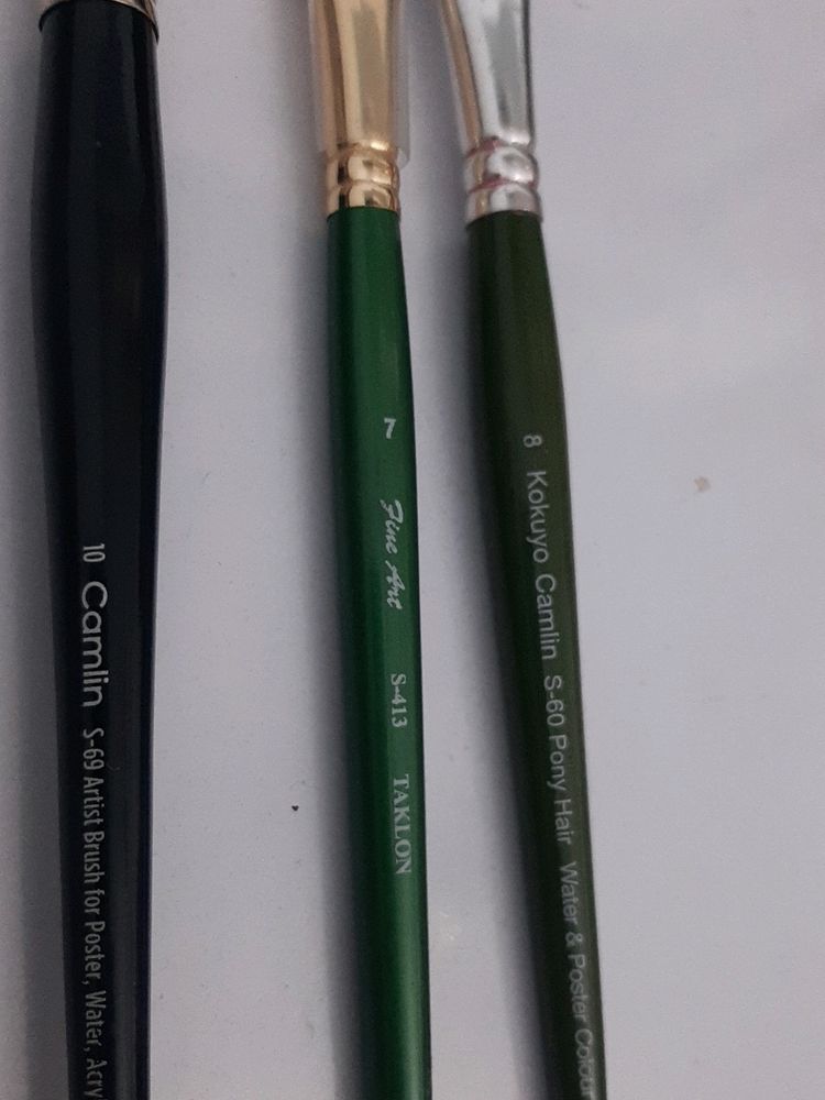 Brushes From Camlin ,Fine Art,kokuyo Numbe