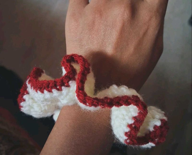 Handmade Crochet Flower Hair Scrunchie