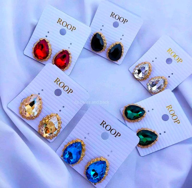 BUY 2 PAIR AT 60 Super High Quality Stone Studs