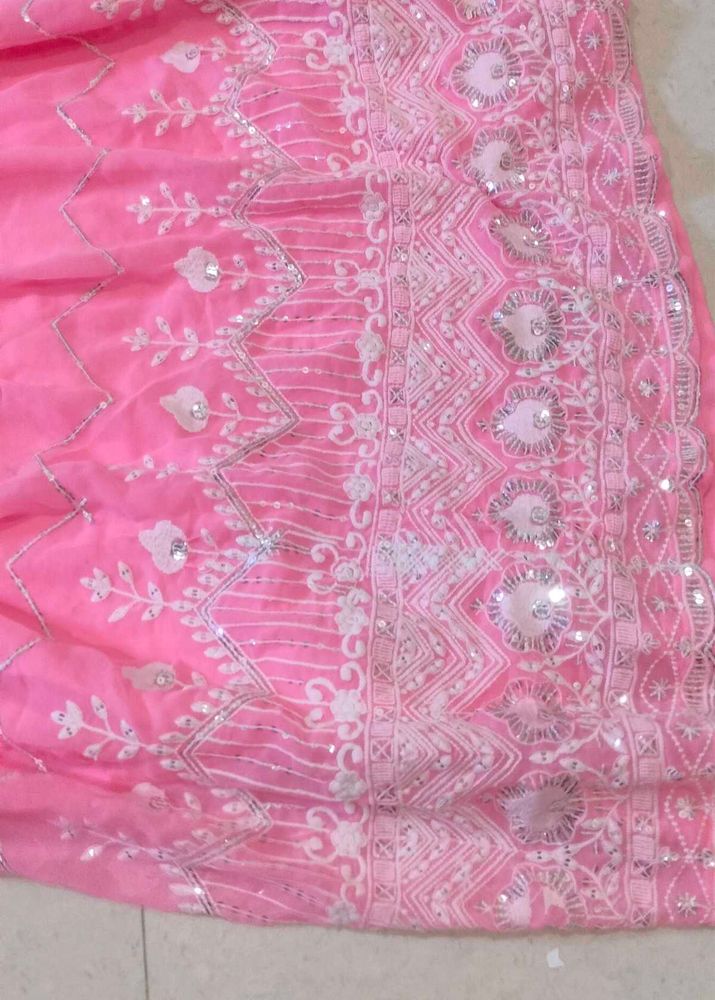 pink anarkali dress