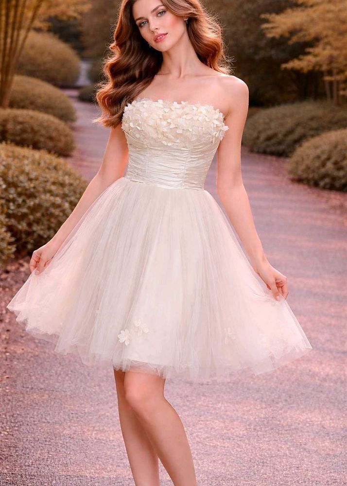Chic Strapless Tulle Party Dress