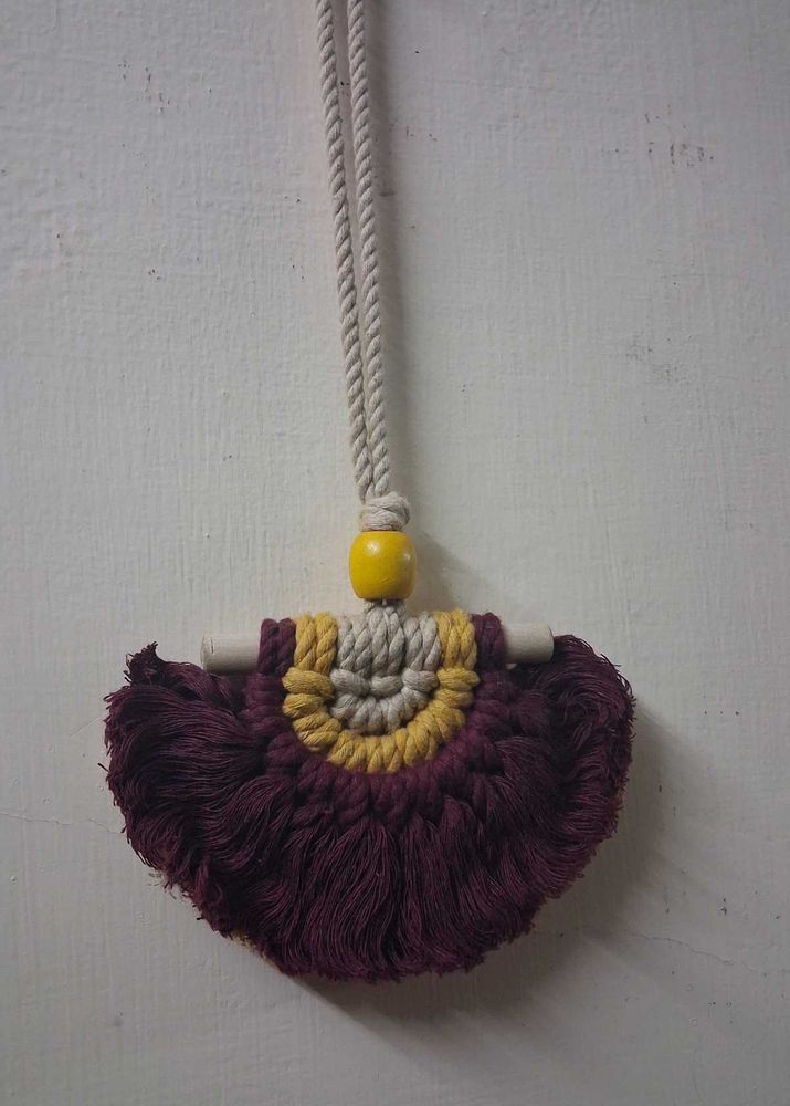 Boho Macrame car charm