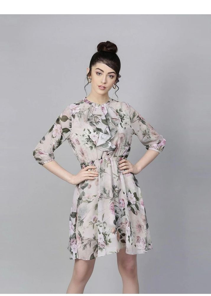 SASSAFRAS Floral Dress(Above Knee Length)|Size XS