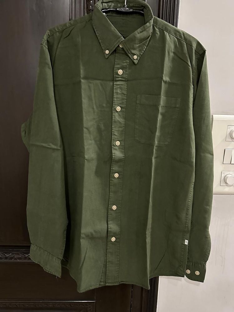 GRAB NOW Selected Homme Olive Shirt