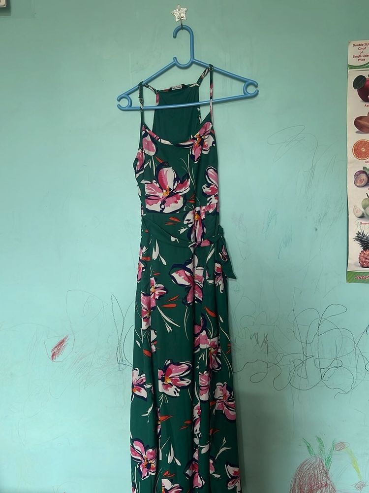 Green Floral Maxi Dress