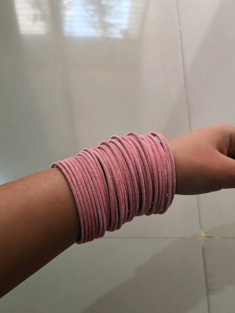 Stack of Pink Bangles