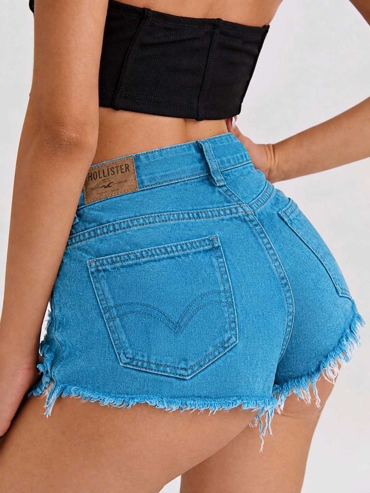 Hollister Blue Denim Shorts