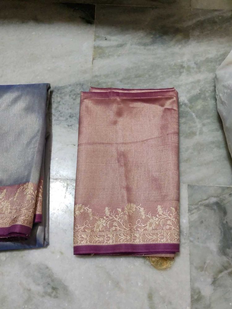 Elegant Rose Gold Saree