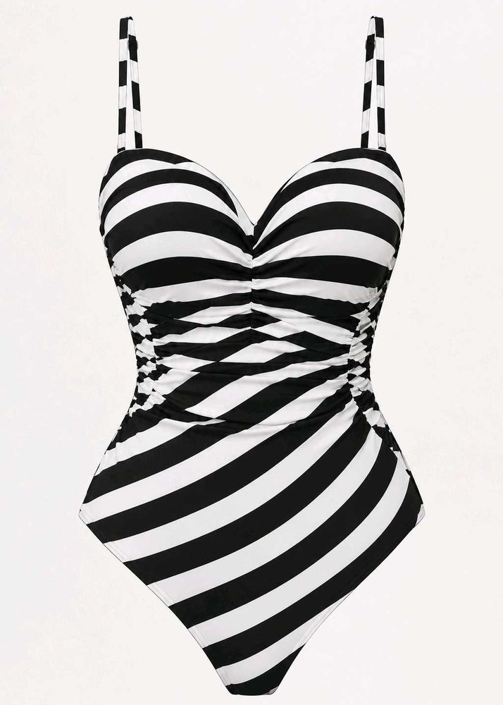 Chic Striped One-Piece Swimsuit