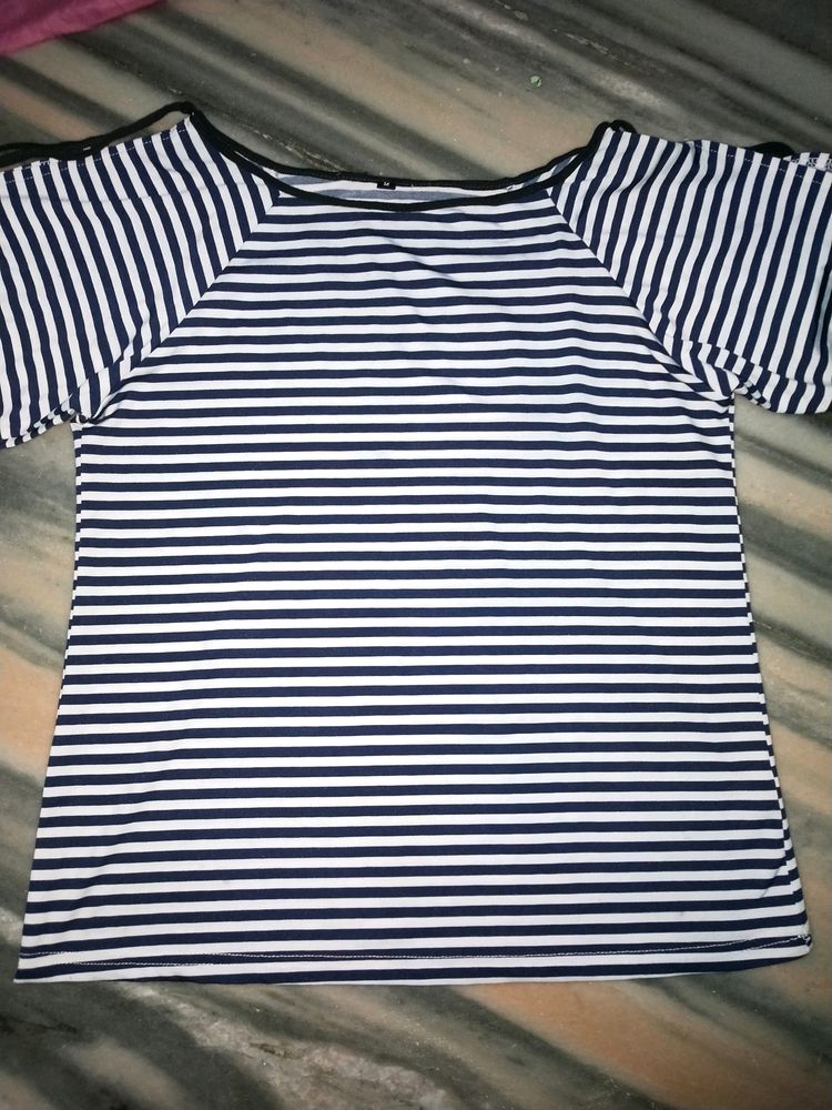 M Size,Blue White Top, New Condition,Never Used