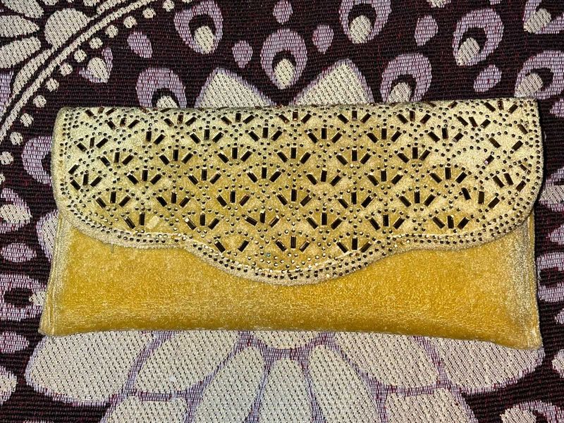 Elegant Yellow Clutch Bag