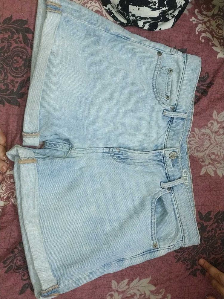 Light Wash Denim Shorts