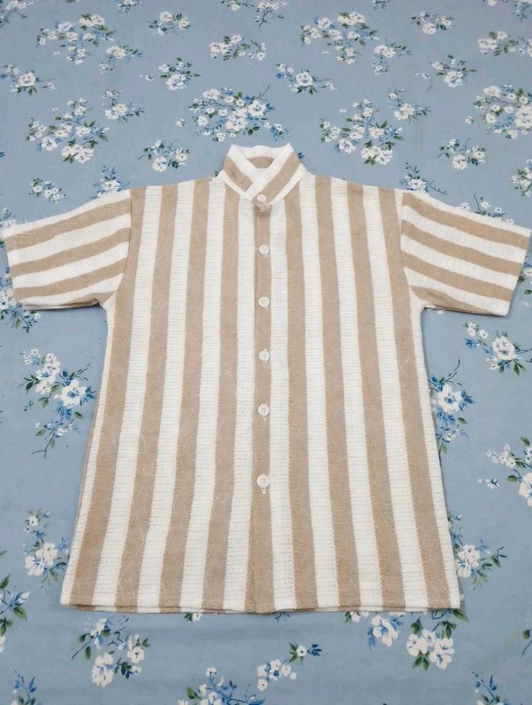 Striped Button-Up Shirt