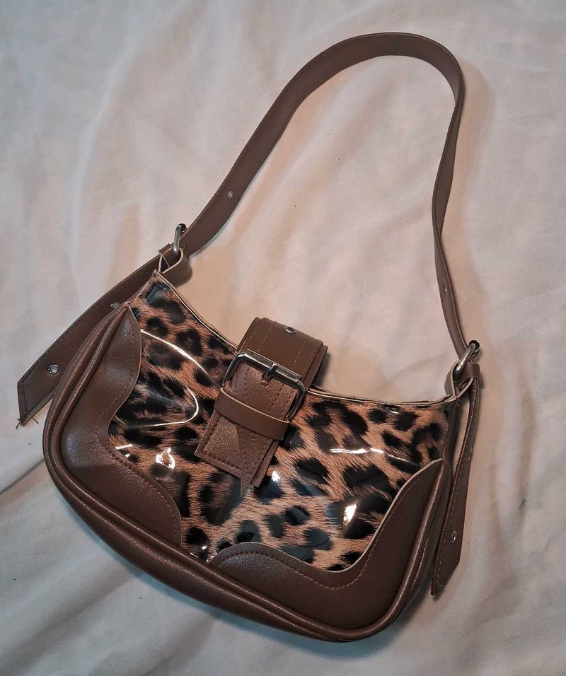 ¤ Chic Brown Leopard Print Y2K Shoulder Bag🤎