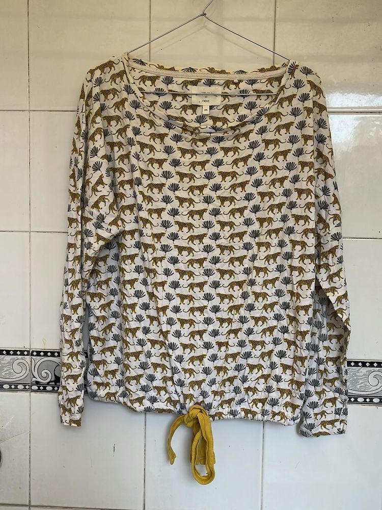 Leopard Print Long Sleeve Top