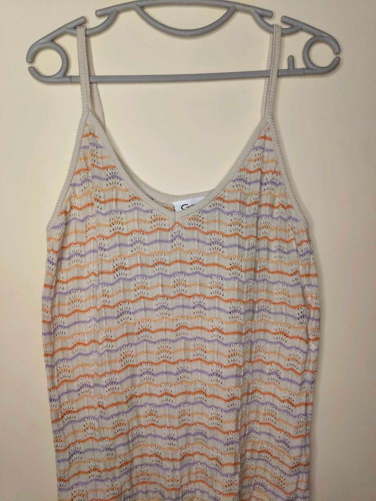 Striped Knit Cami Tank Top