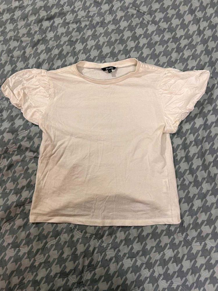 Cream Puff Sleeve Top