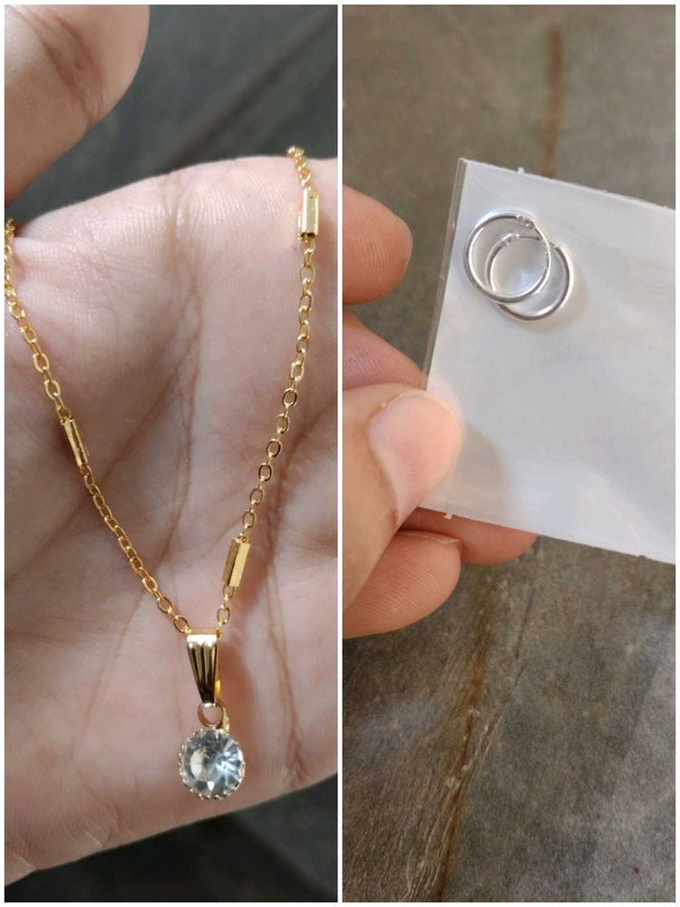 PureSilver Earrings&amp; New Chain