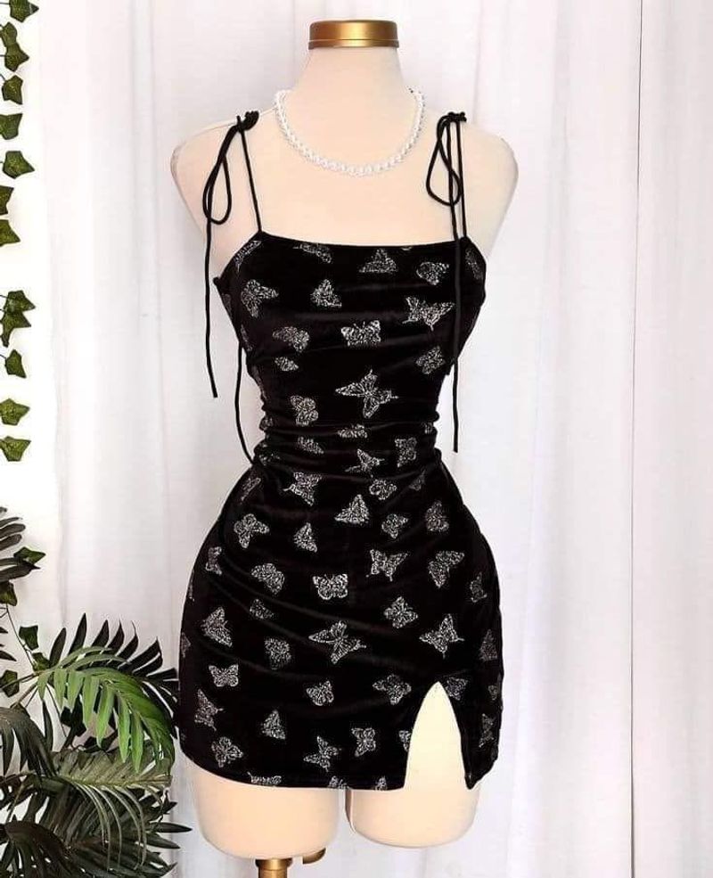 Butterfly Print Mini Dress