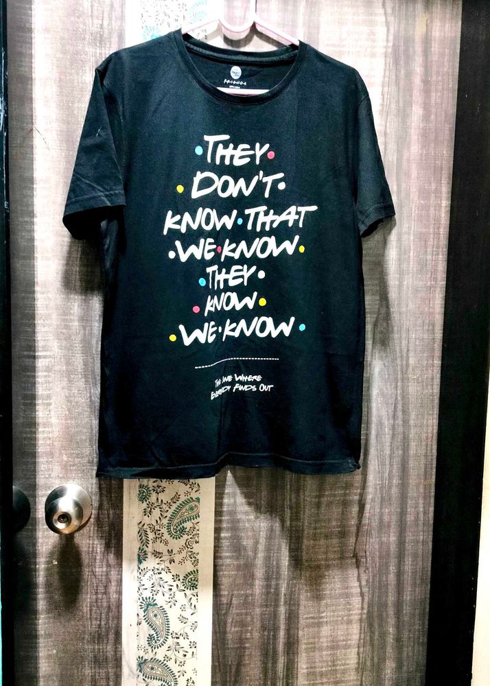 Friends Themed Black T-Shirt
