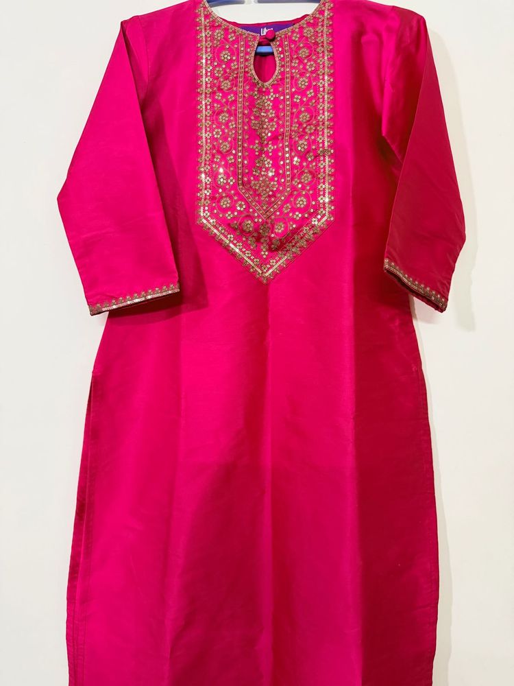 Libas hot pink kurti