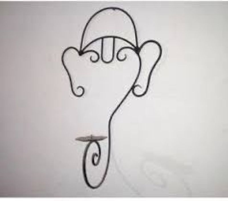 Vintage Wrought Iron Candle Sconce