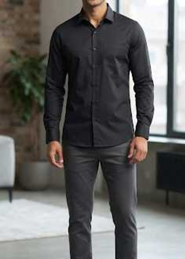 Men's Classic Black Long Sleeve Shirt