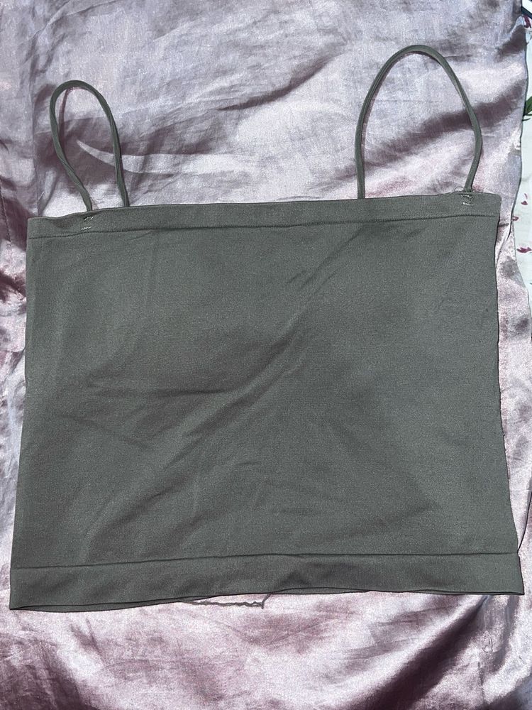 Simple Spaghetti padded Strap Tank Top
