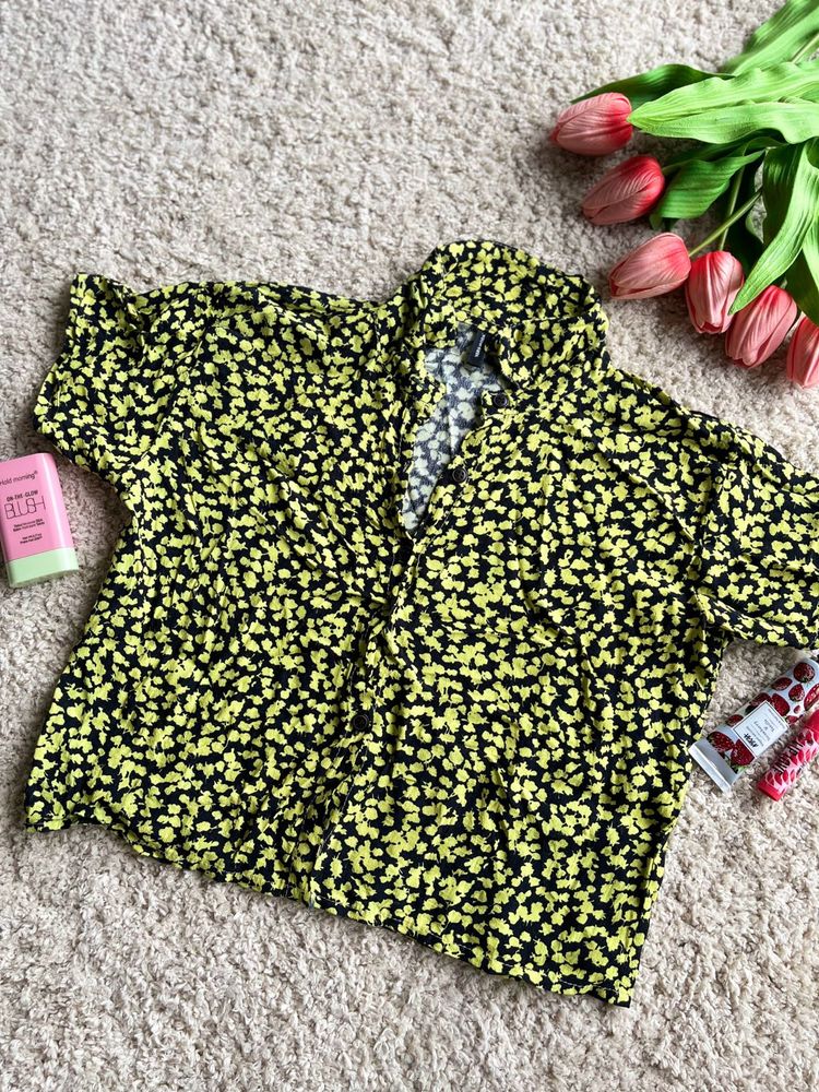 Floral Print Button-Down Shirt