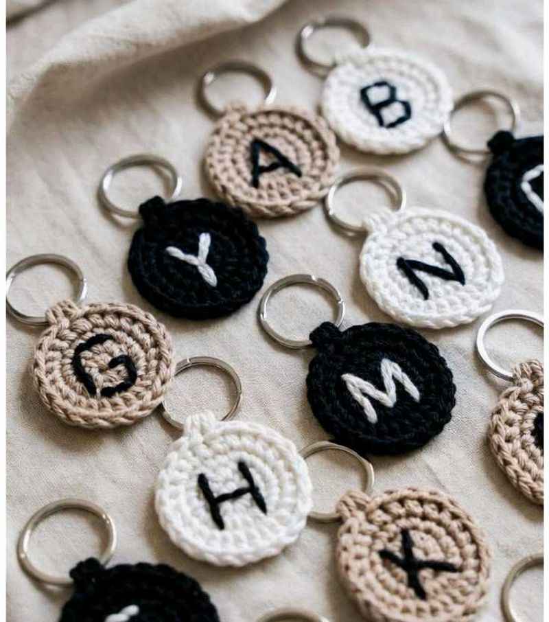Crochet Alphabet Keychains