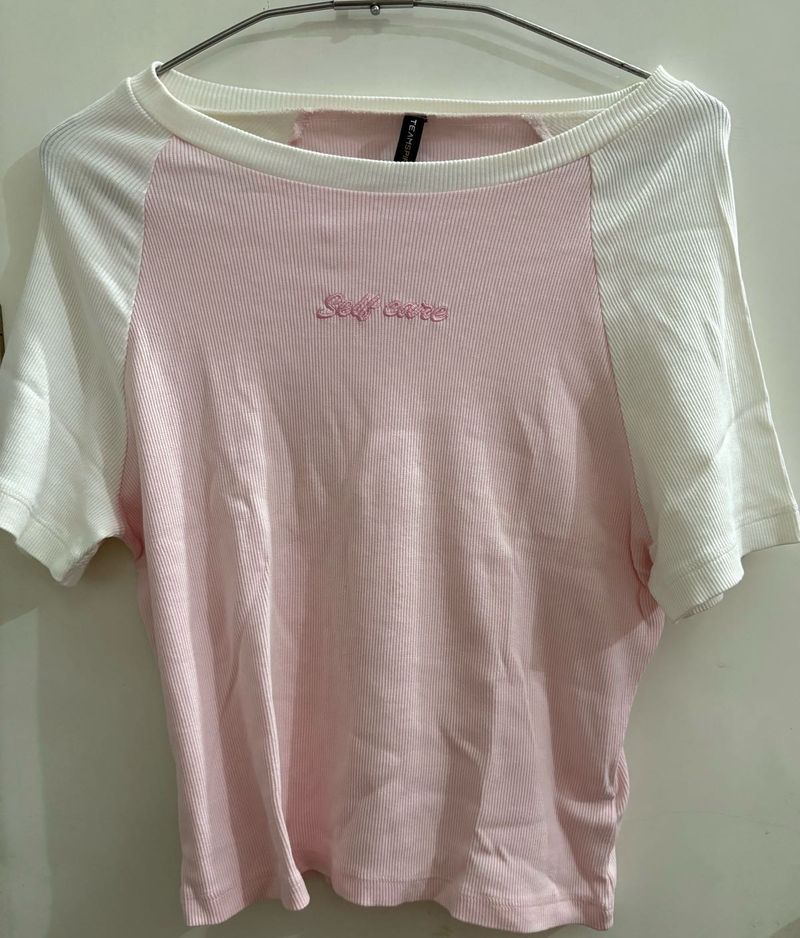 Cute Pink "Self Care" T-Shirt