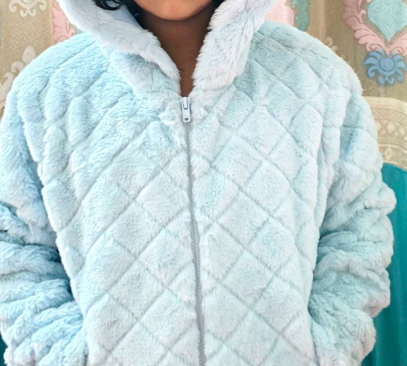 Max Cute Blue Hooded Jacket