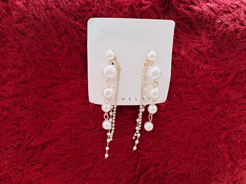 Korean Elegant Pearl Drop Dangle Earrings
