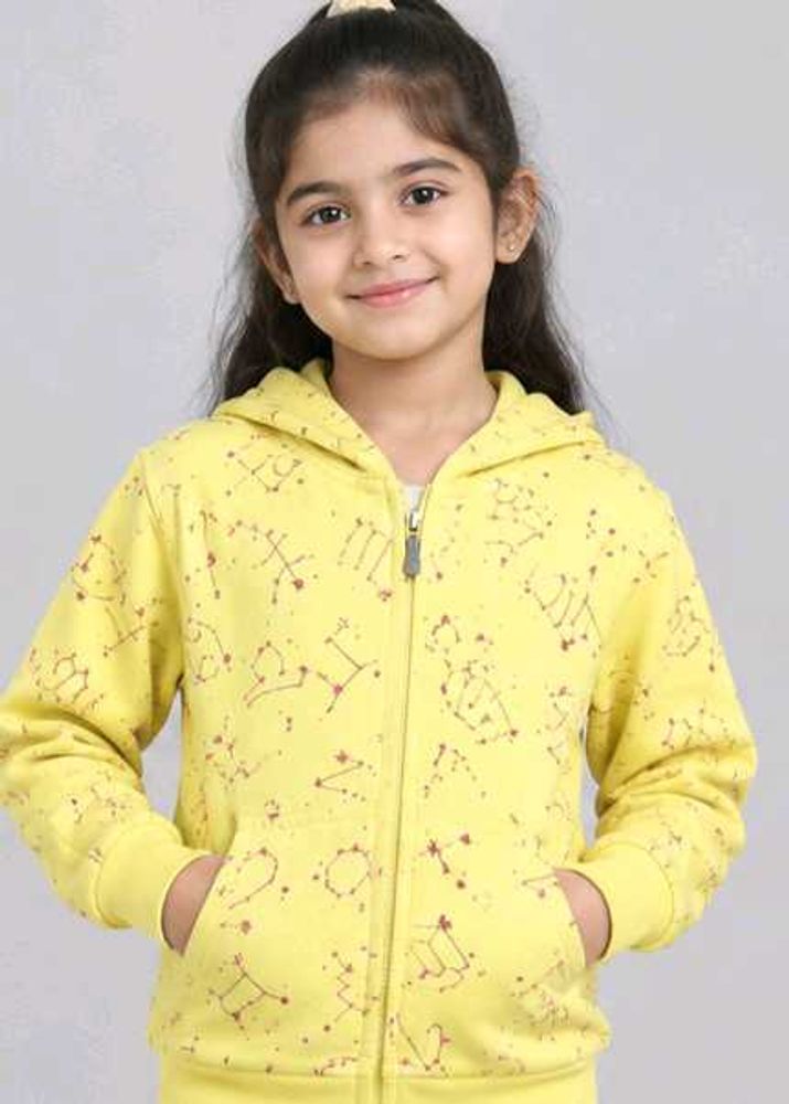 Kids Yellow Constellation Hoodie