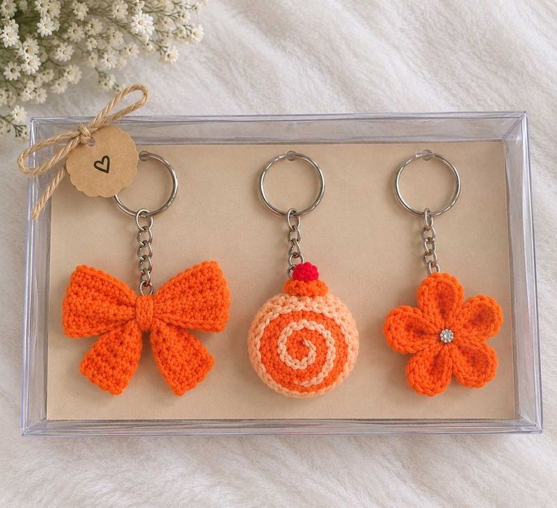 Handmade Crocheted Keychain Set
