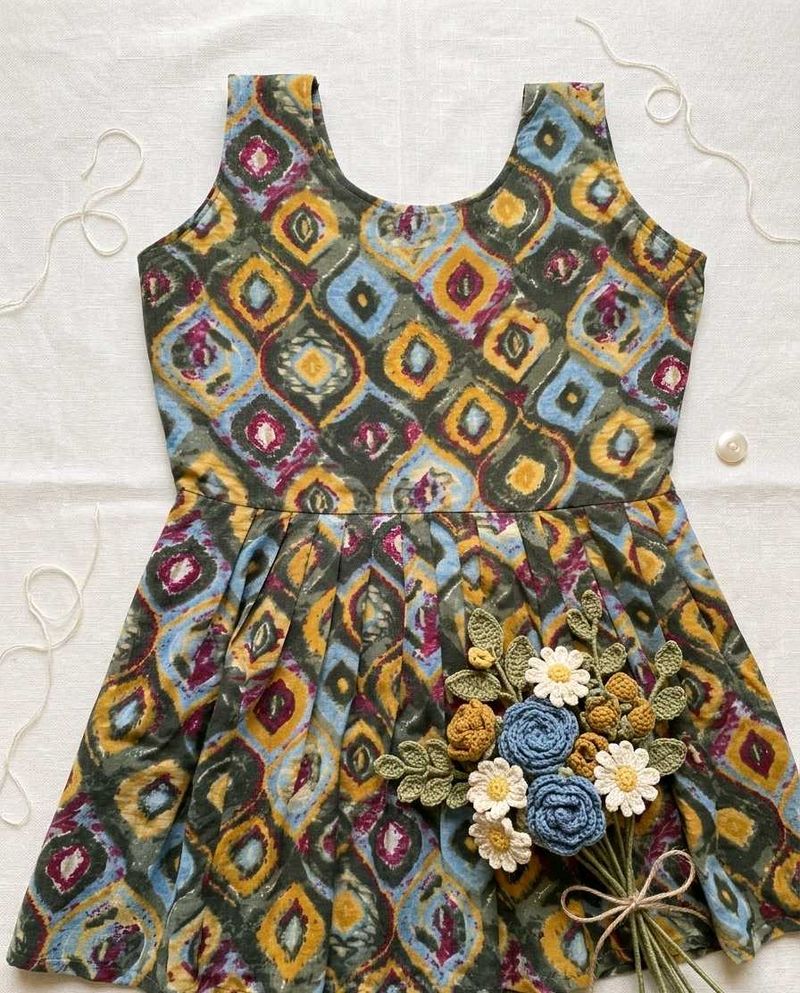 Boho Print Flared Dress