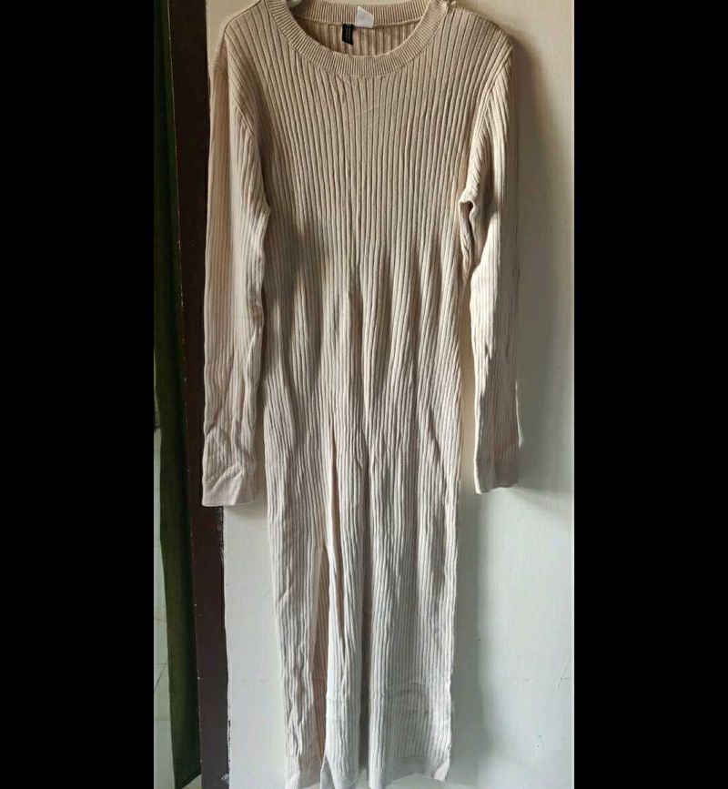 H&amp;M Ribbed Knit Midi Dress
