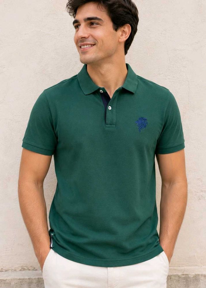 Netplay Olive Green Polo T-Shirt