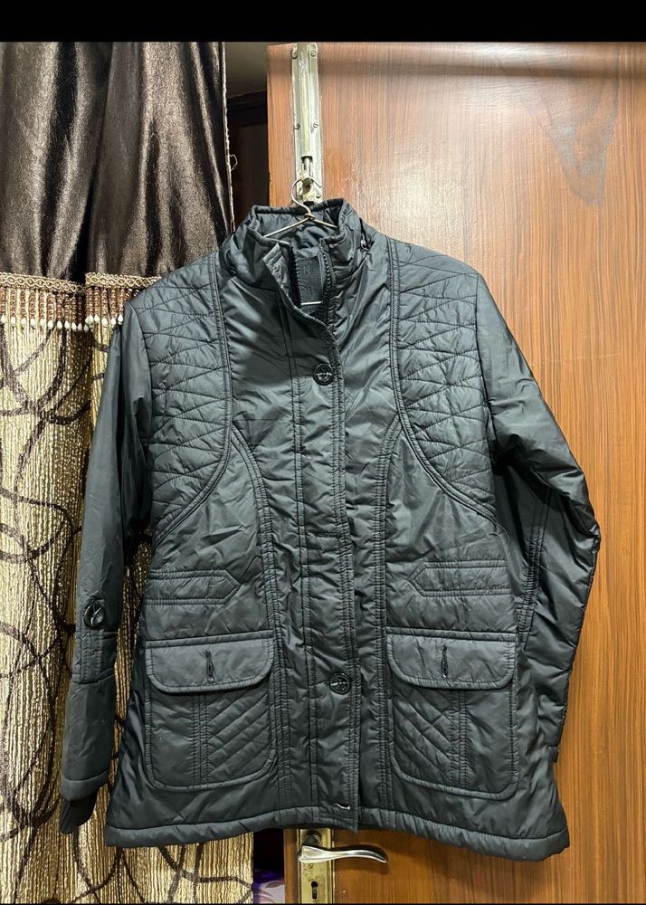 Stylish Black Quilted Jacket