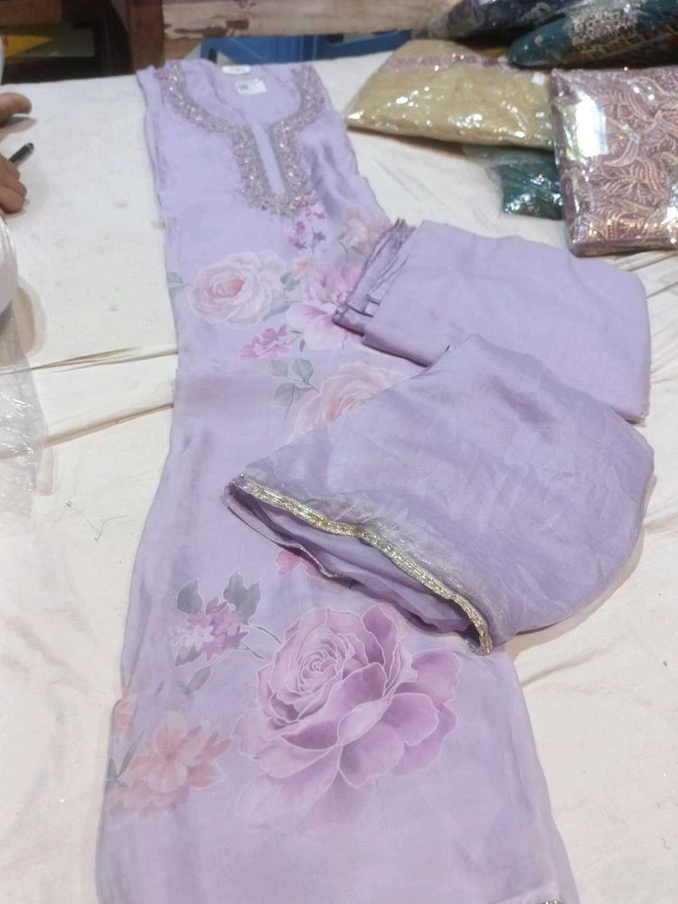 Beautiful Lavender Floral suit Set