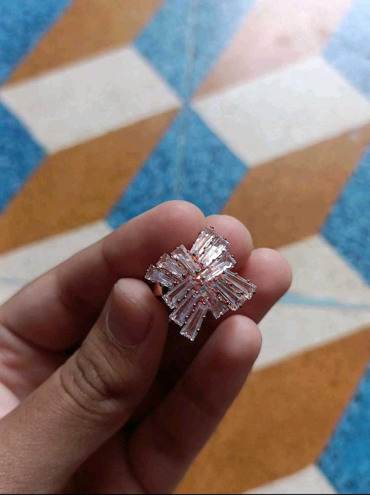 Sparkling Baguette Ring