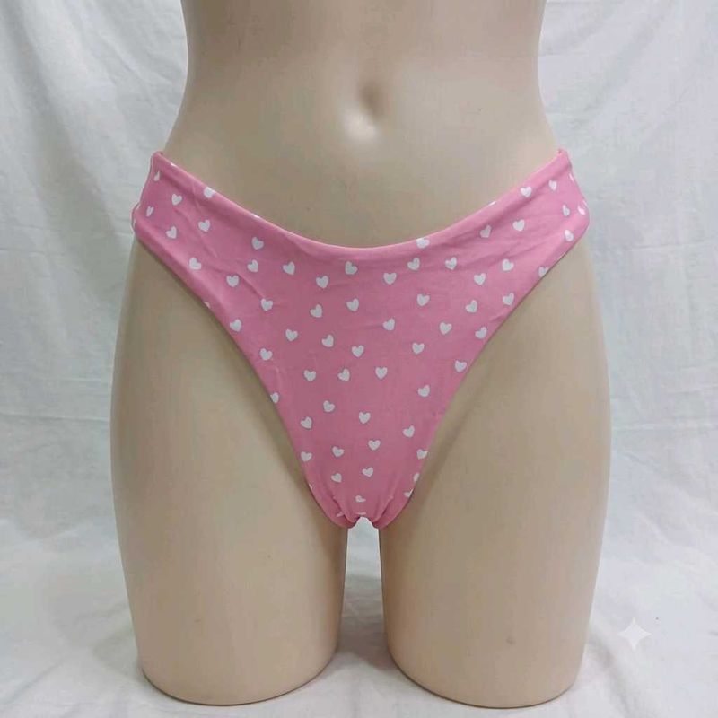 Cute❤️‍🔥 Pink Heart Thong Panty