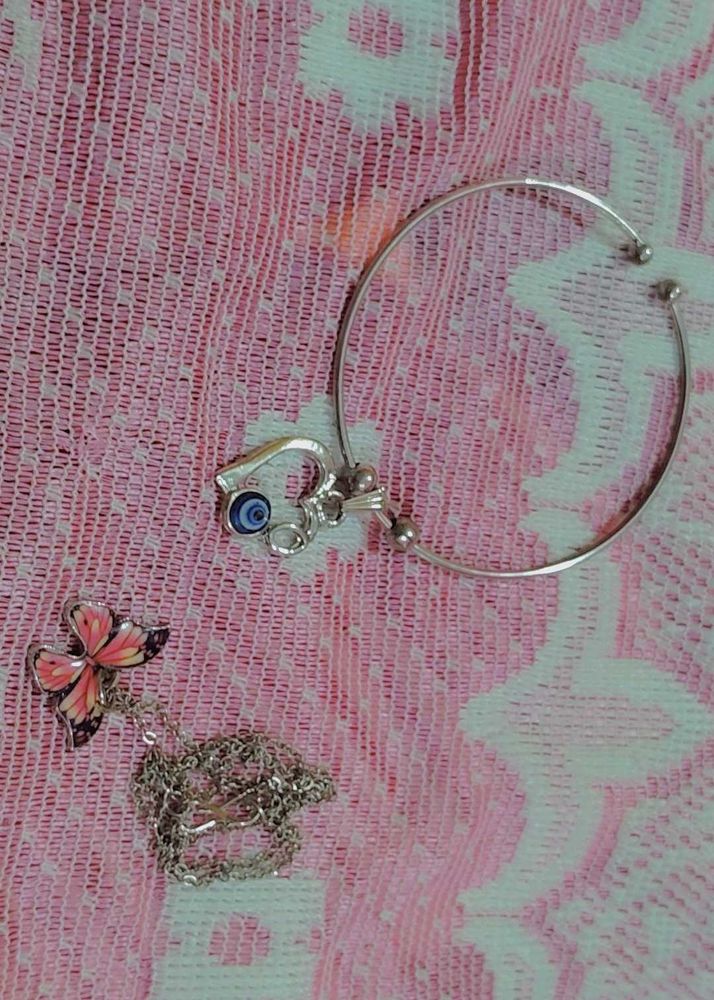 Charming Butterfly &amp; Evil Eye Bracelet Set